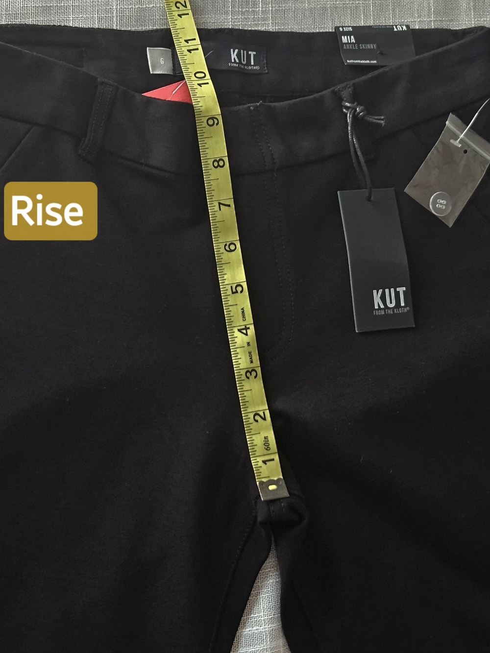 KUT from the Kloth Mia Ankle Skinny Black Pants Size 6 NWT - Picture 11 of 15